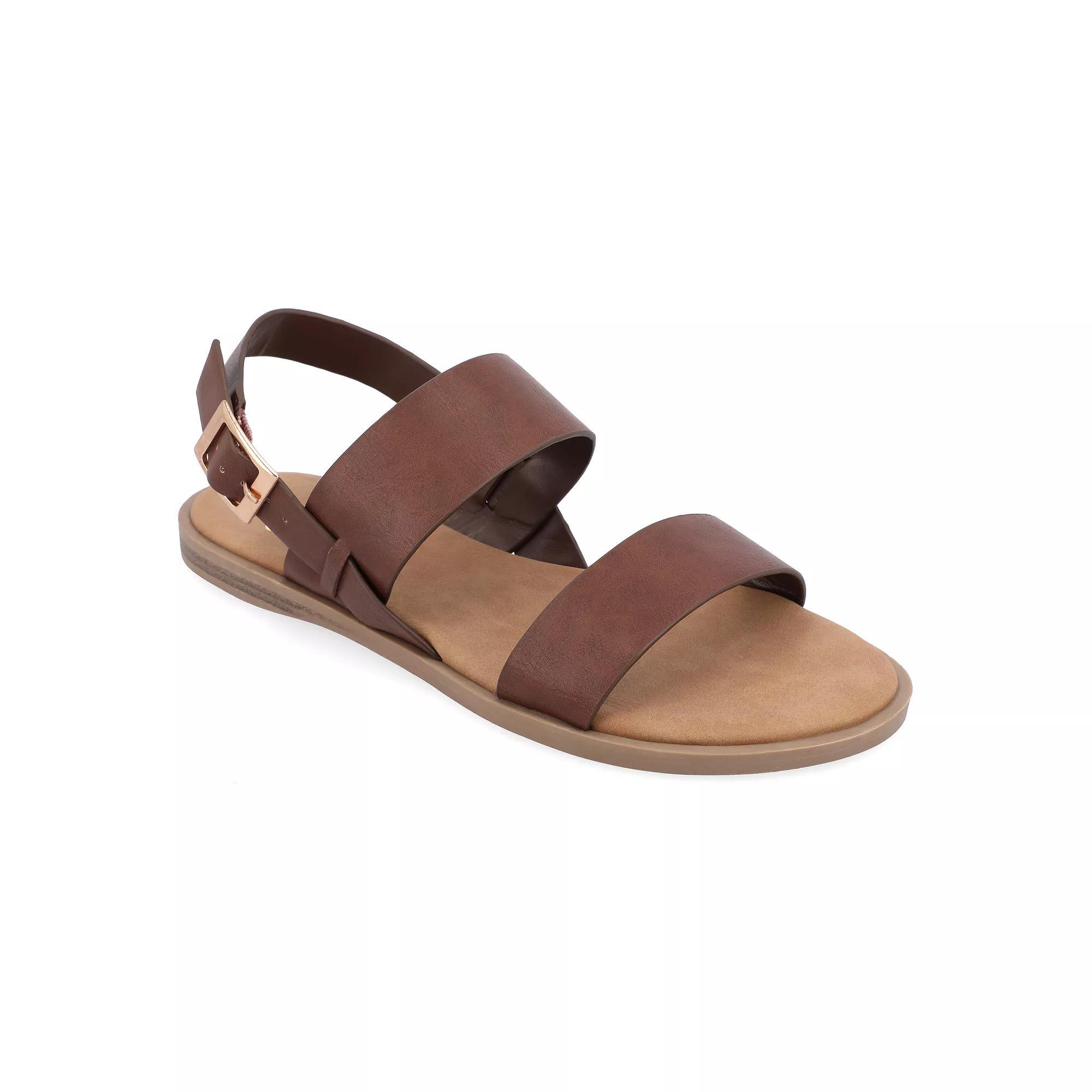 Journee Women's Lavine Sandals, Size: 8, Brown Product Image