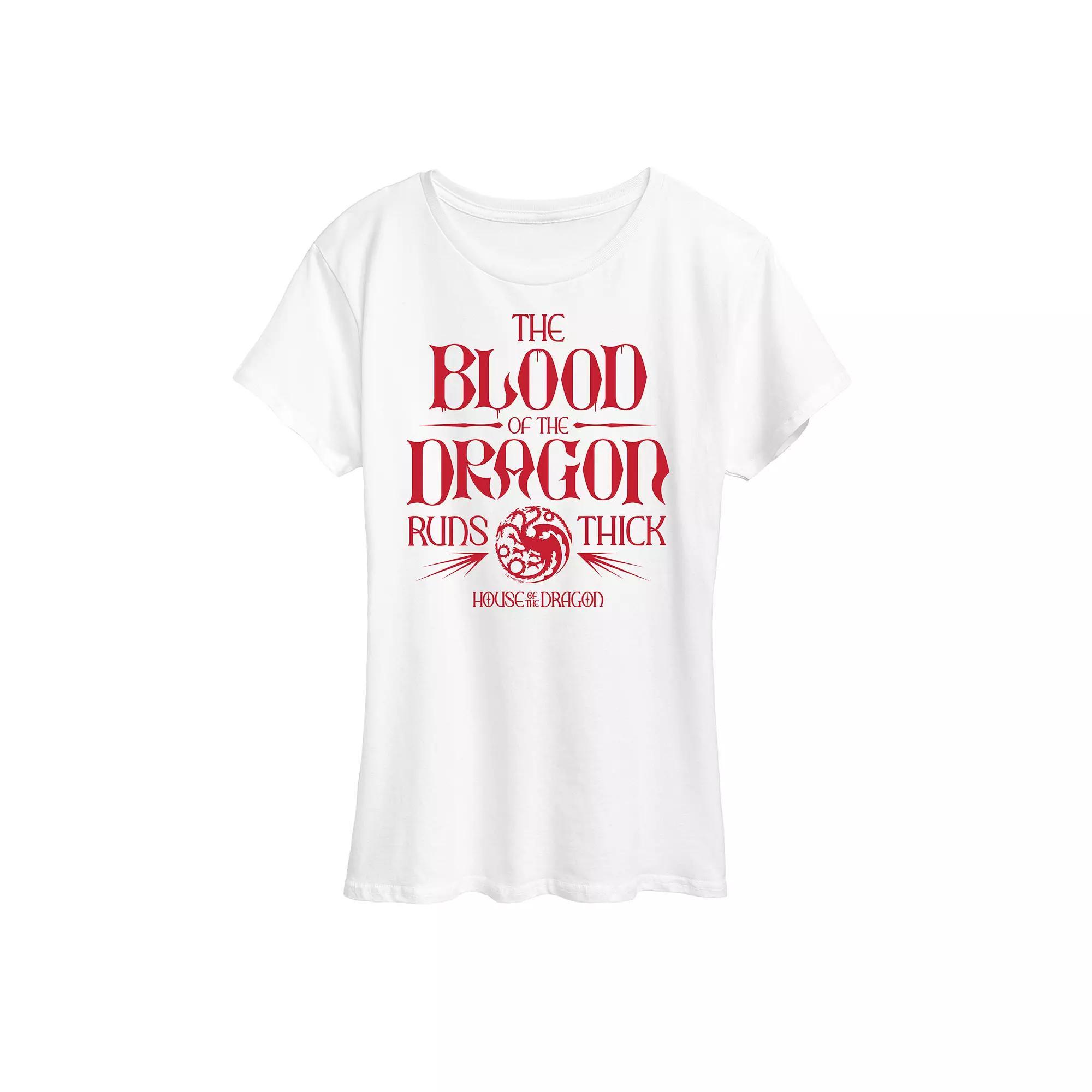 Womens House of the Dragon Blood Of A Dragon Graphic Tee Product Image