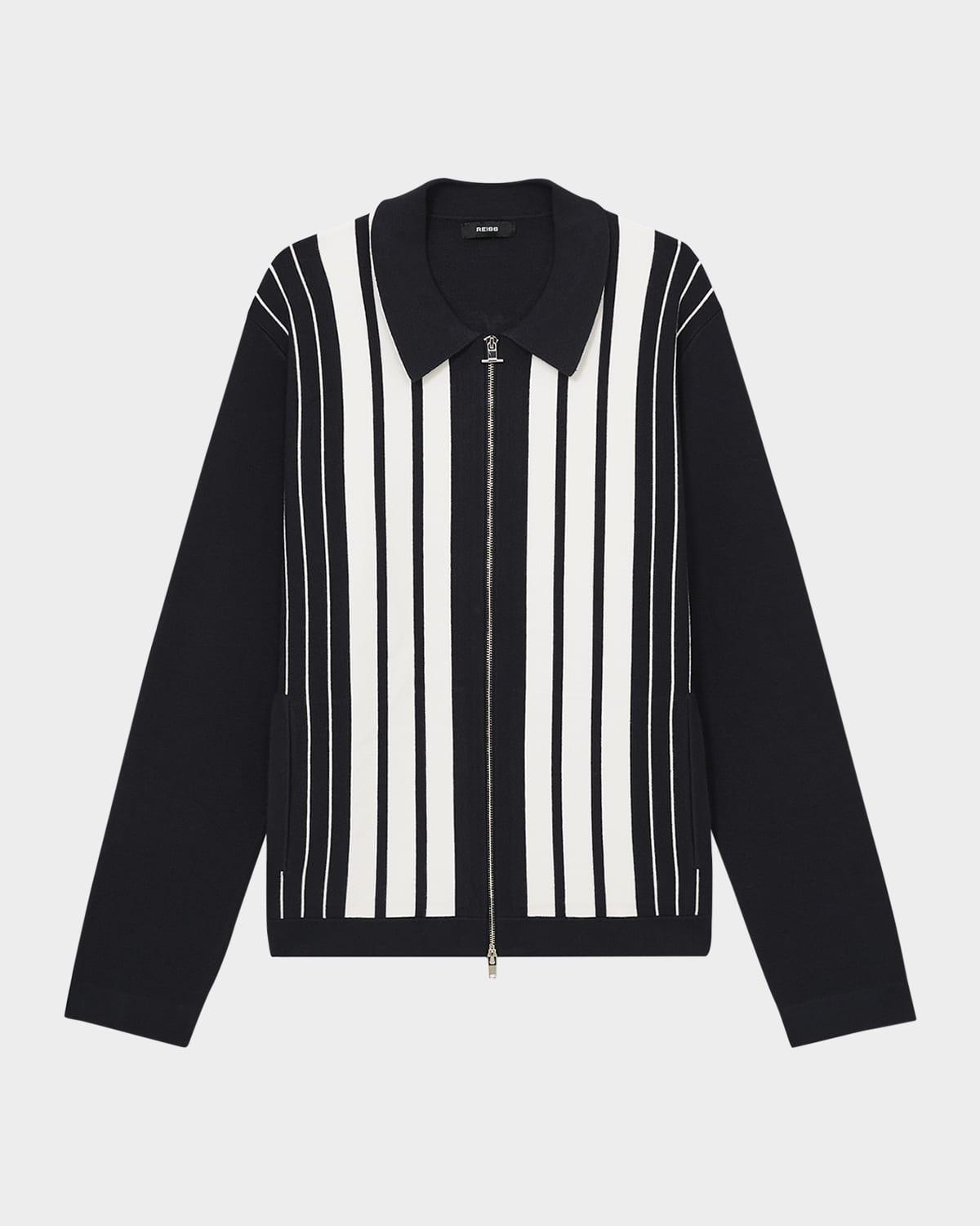 Men's Ambient Stripe Full-Zip Sweater Product Image