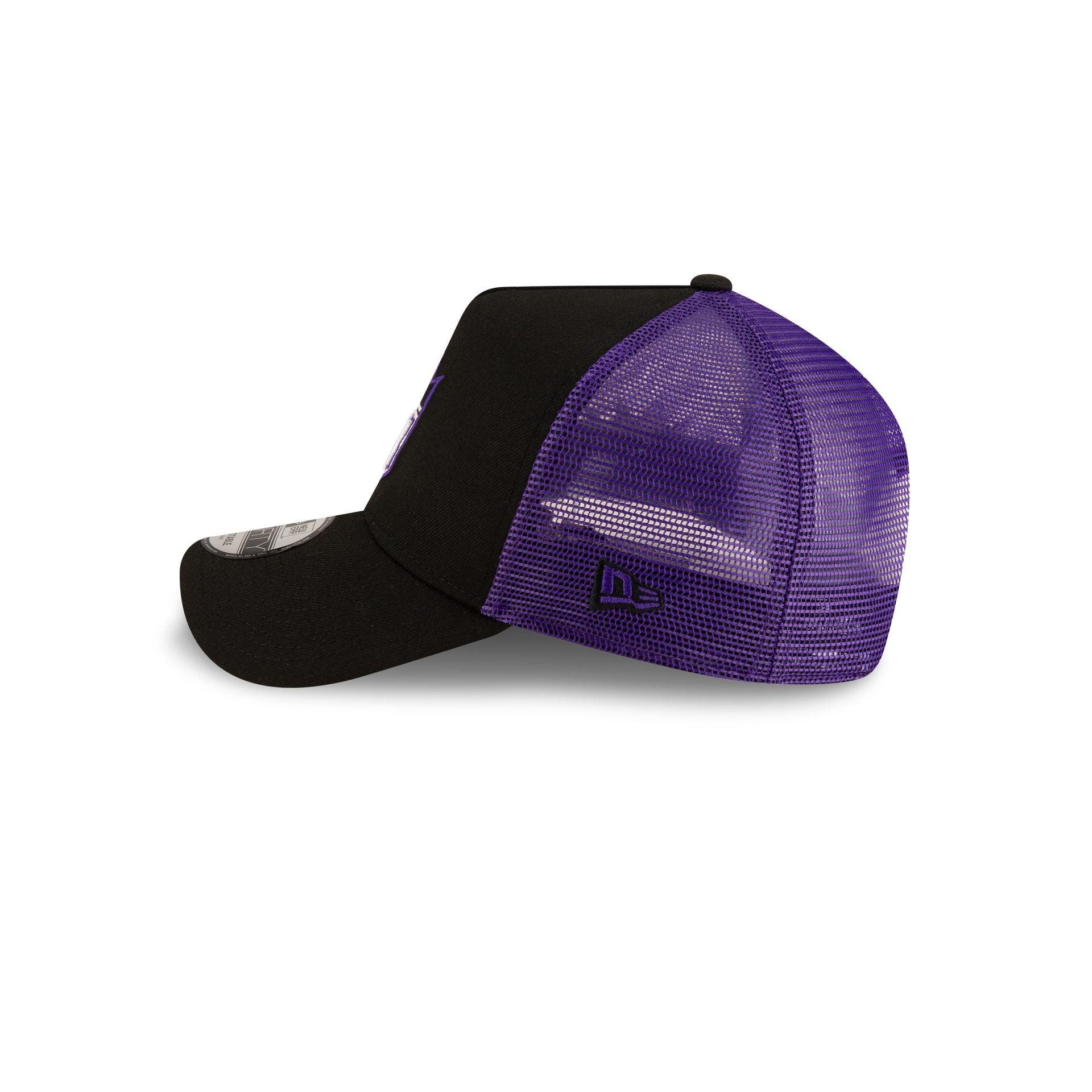 Sacramento Kings Classic Edition Black 9FORTY A-Frame Trucker Hat Male Product Image