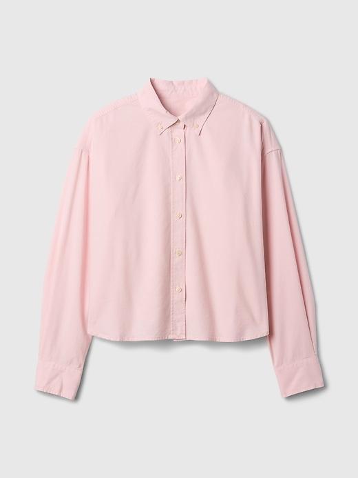 Organic Cotton Oxford Cropped Big Shirt Product Image