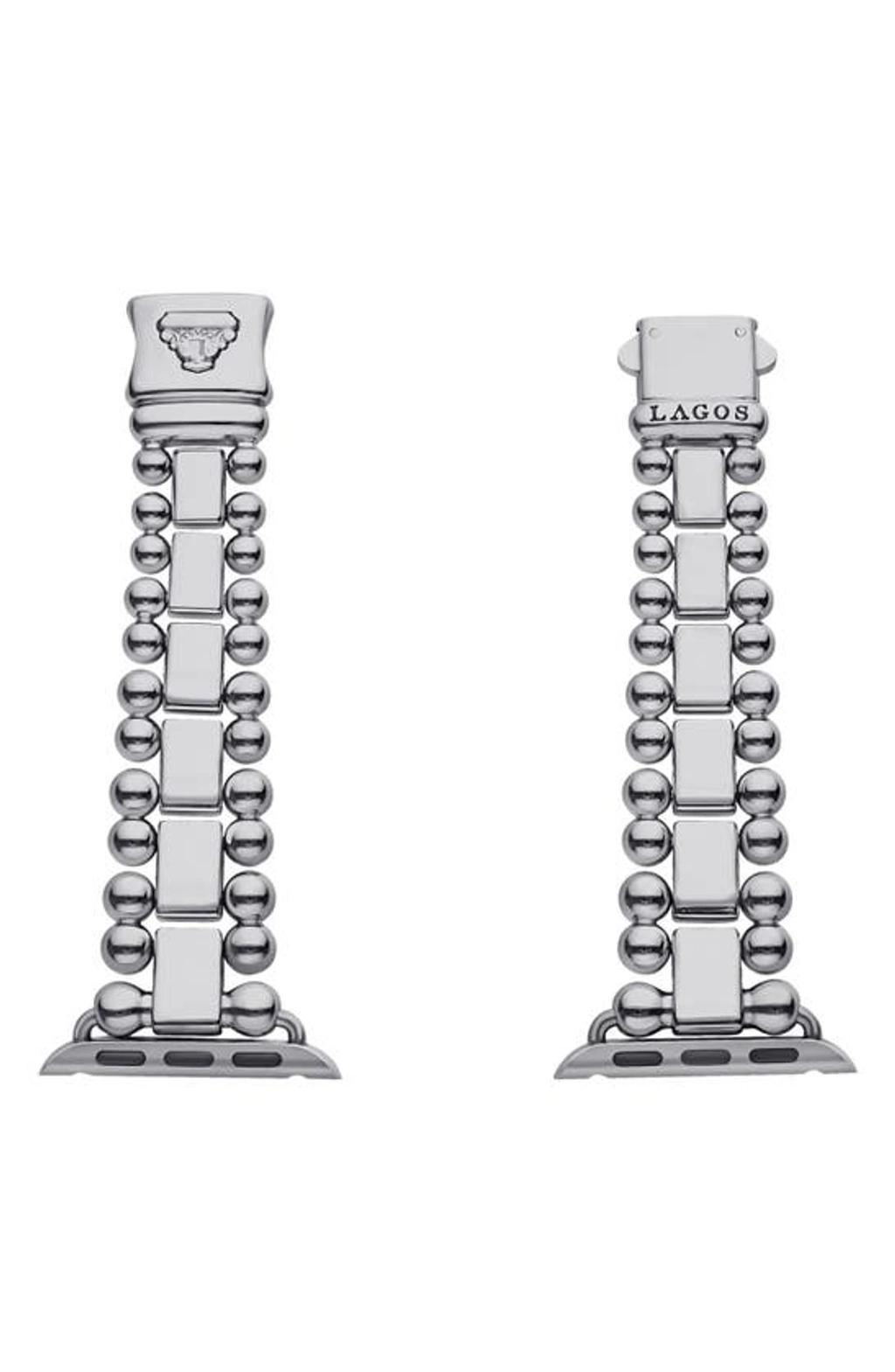 LAGOS Smart Caviar Apple Watch® Watchband In Silver Product Image