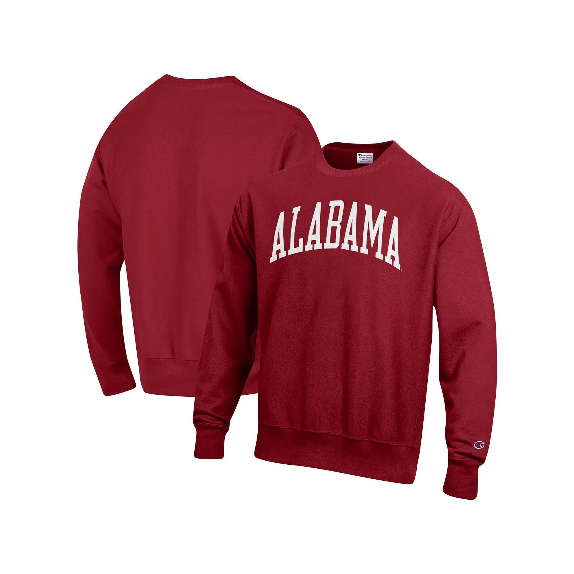 Men's Champion Crimson Alabama Crimson Tide Arch Reverse Weave Pullover Sweatshirt, Size: XL, Red Product Image