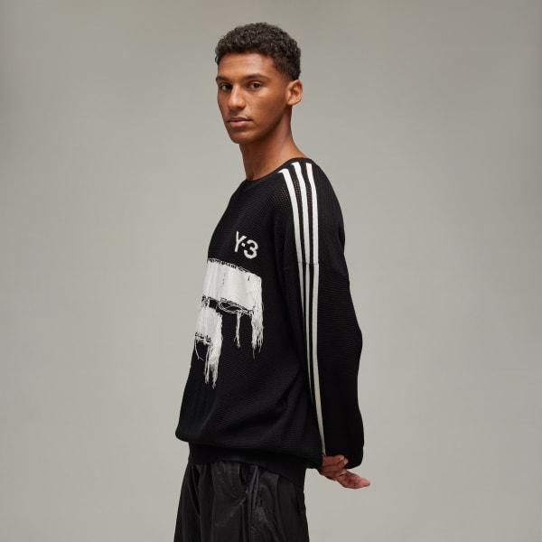 adidas Y-3 Graphic Knit Crew Sweater Black S Unisex Product Image