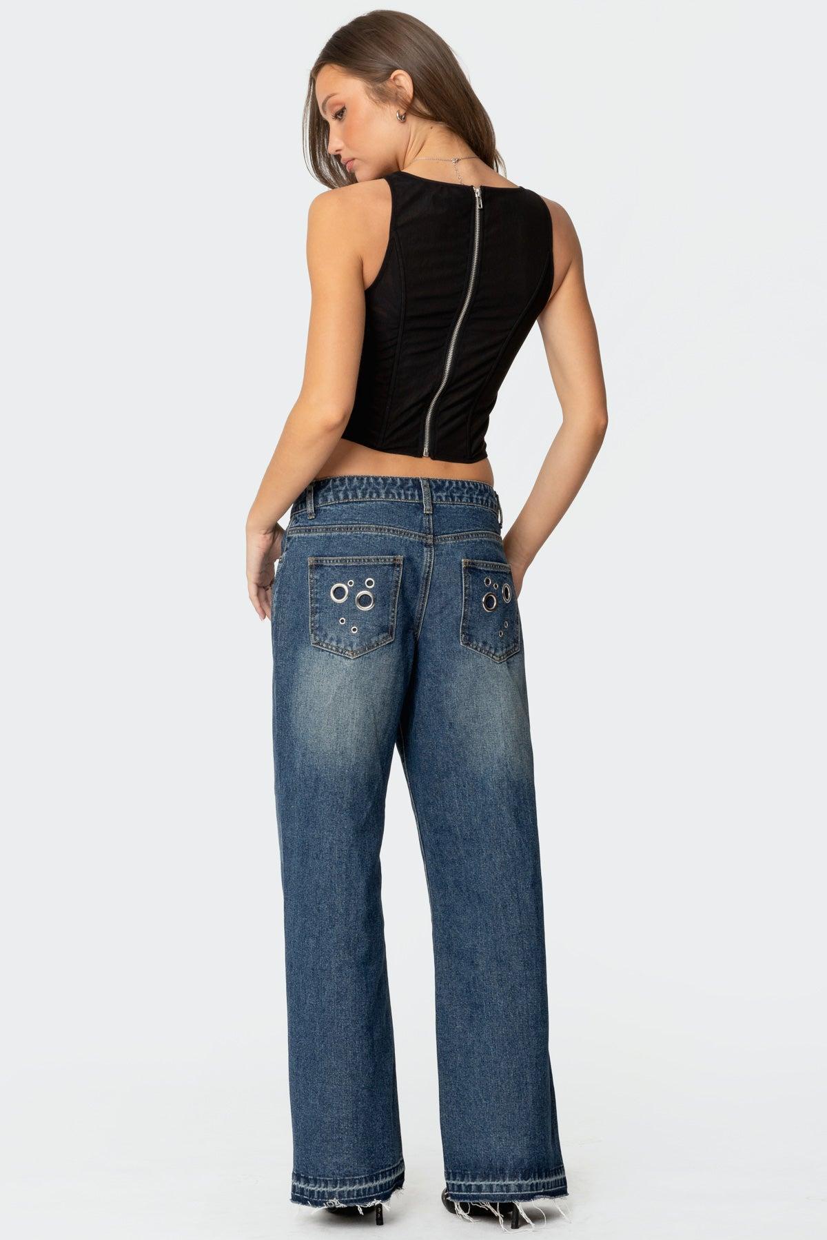 Davis Grommet Low Rise Jeans Product Image