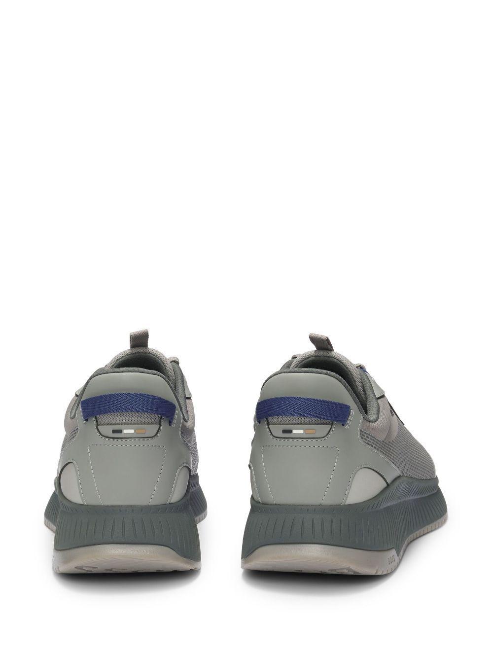 HUGO BOSS Ttnm Evo Trainers With Ribbed Sole In Light Grey Product Image