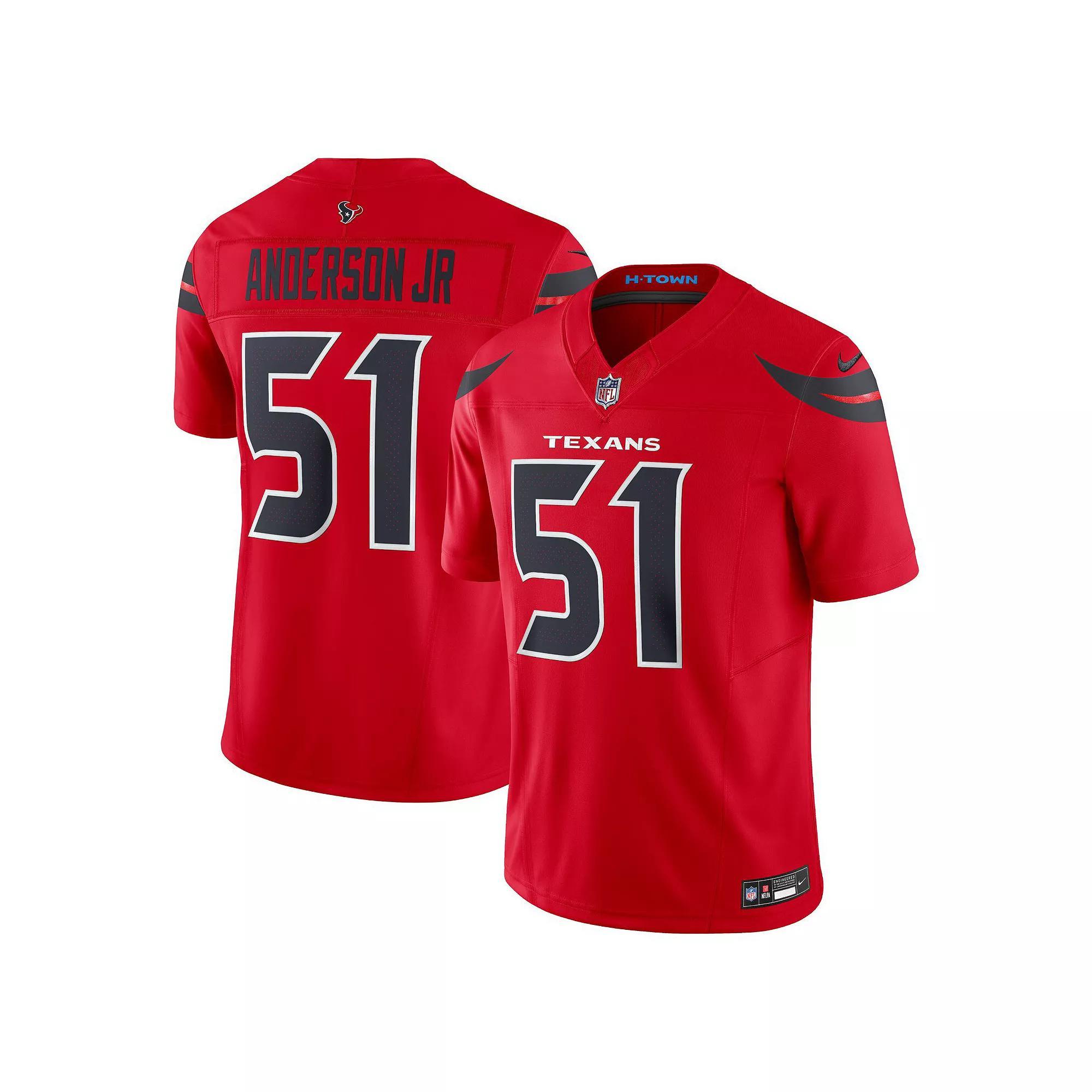 Men's Nike Will Anderson Jr. Red Houston Texans Alternate Vapor F.U.S.E. Limited Jersey, Size: Medium Product Image