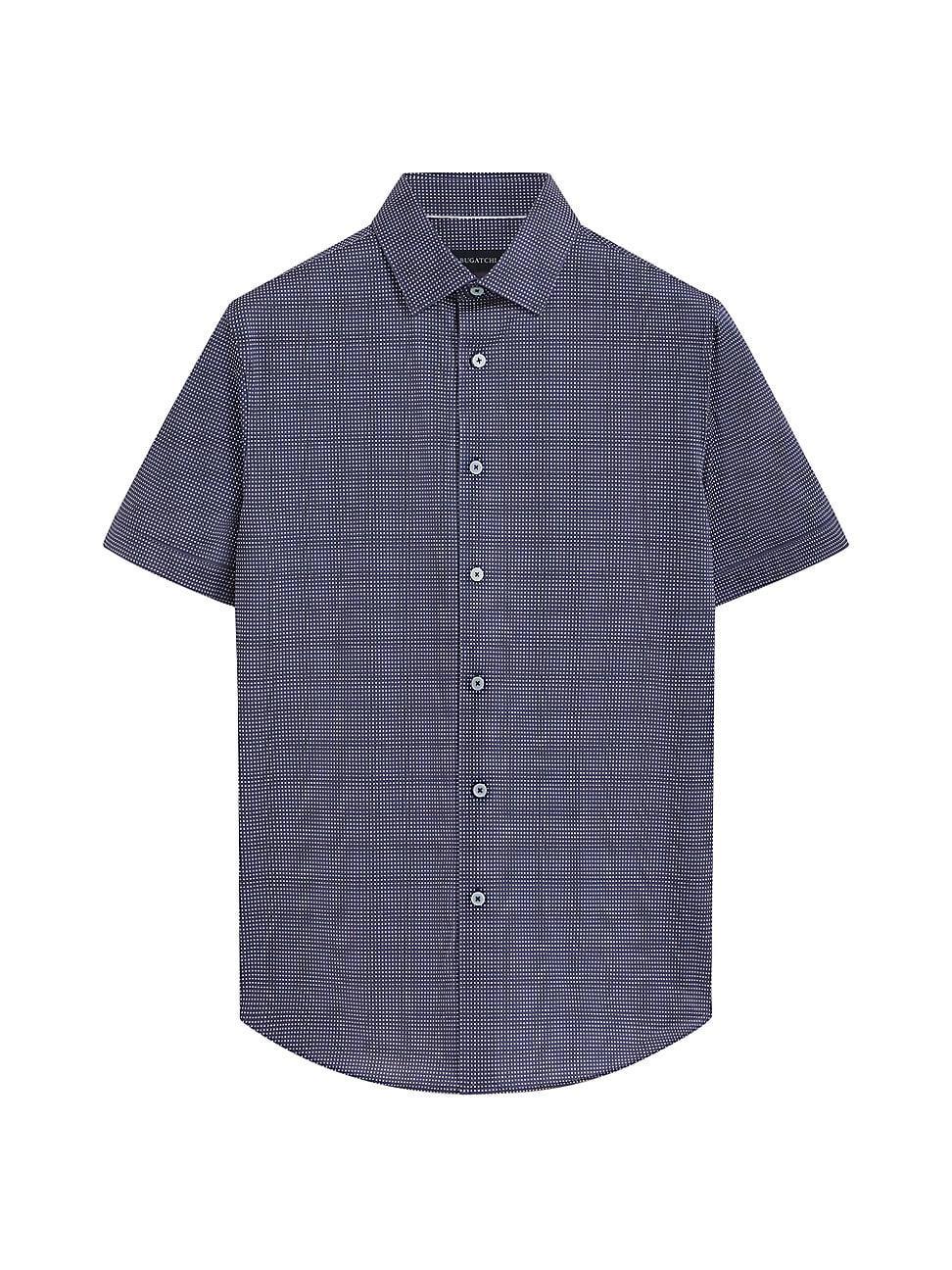 Mens OoohCotton Miles Pin Dot Short-Sleeve Shirt Product Image