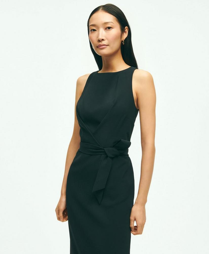 Sleeveless Fine Twill Crepe Sheath Dress Product Image