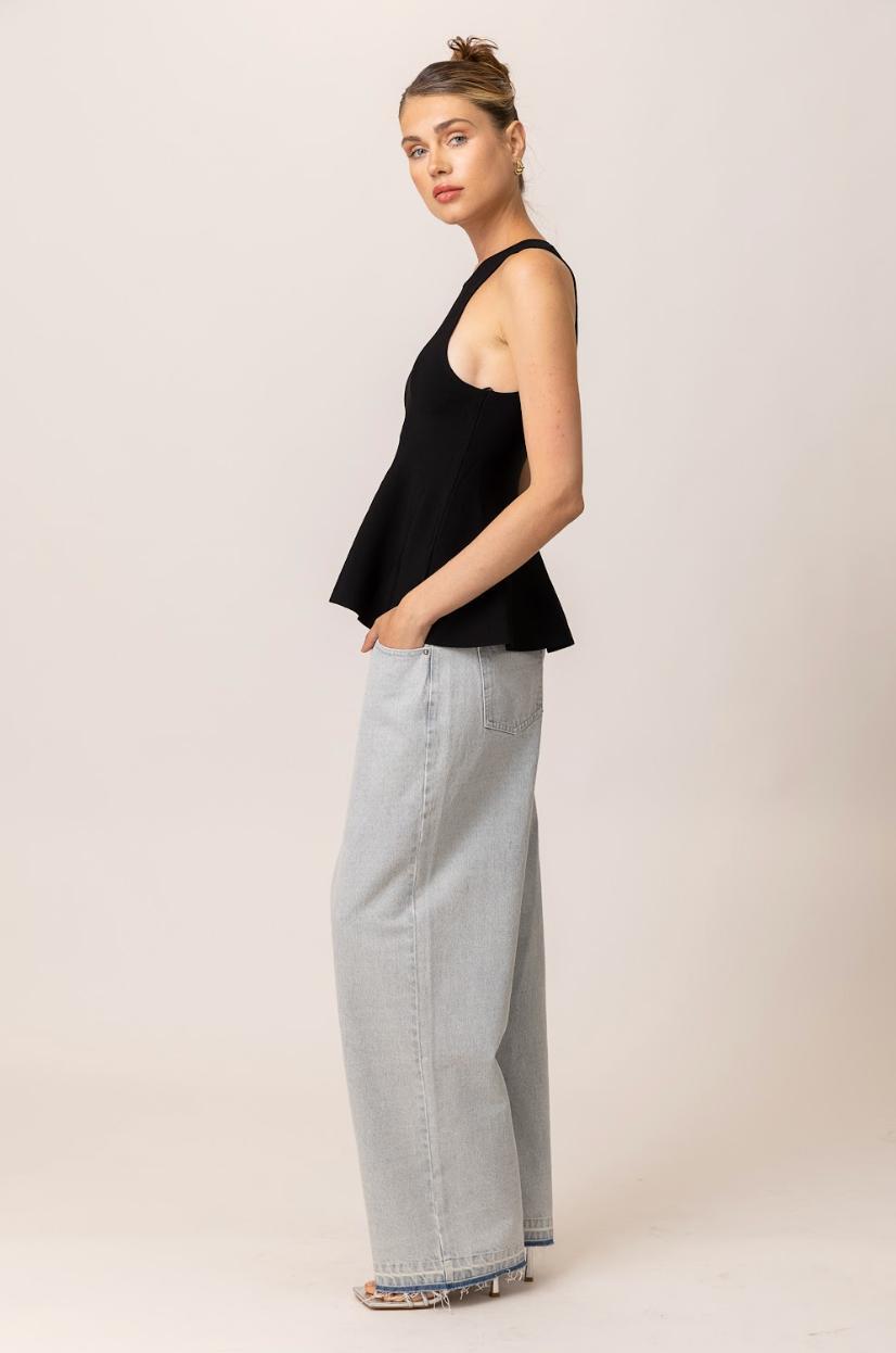 Line & Dot | Amina Top | Black Product Image