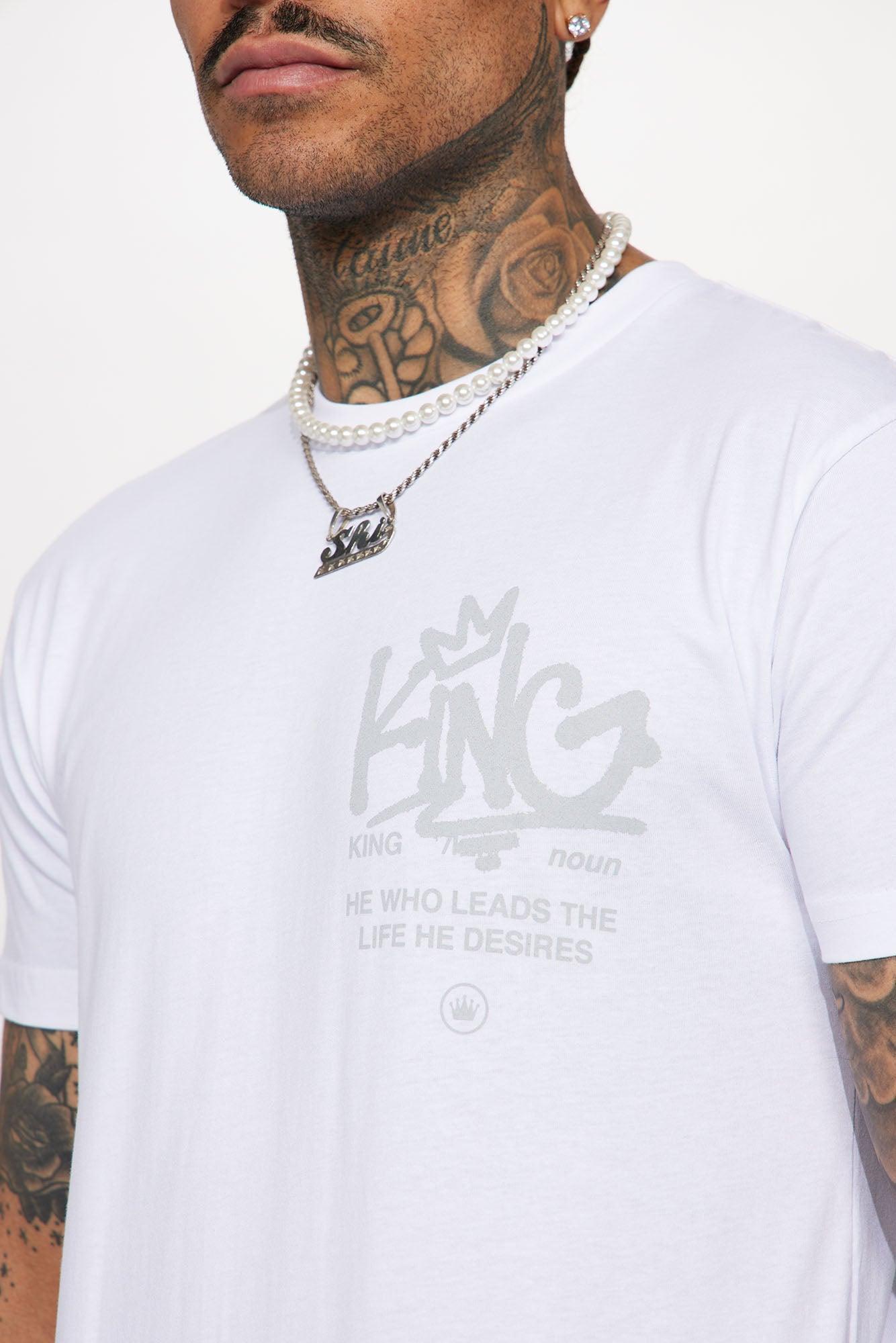 Crown Him King Short Sleeve Tee - White Product Image
