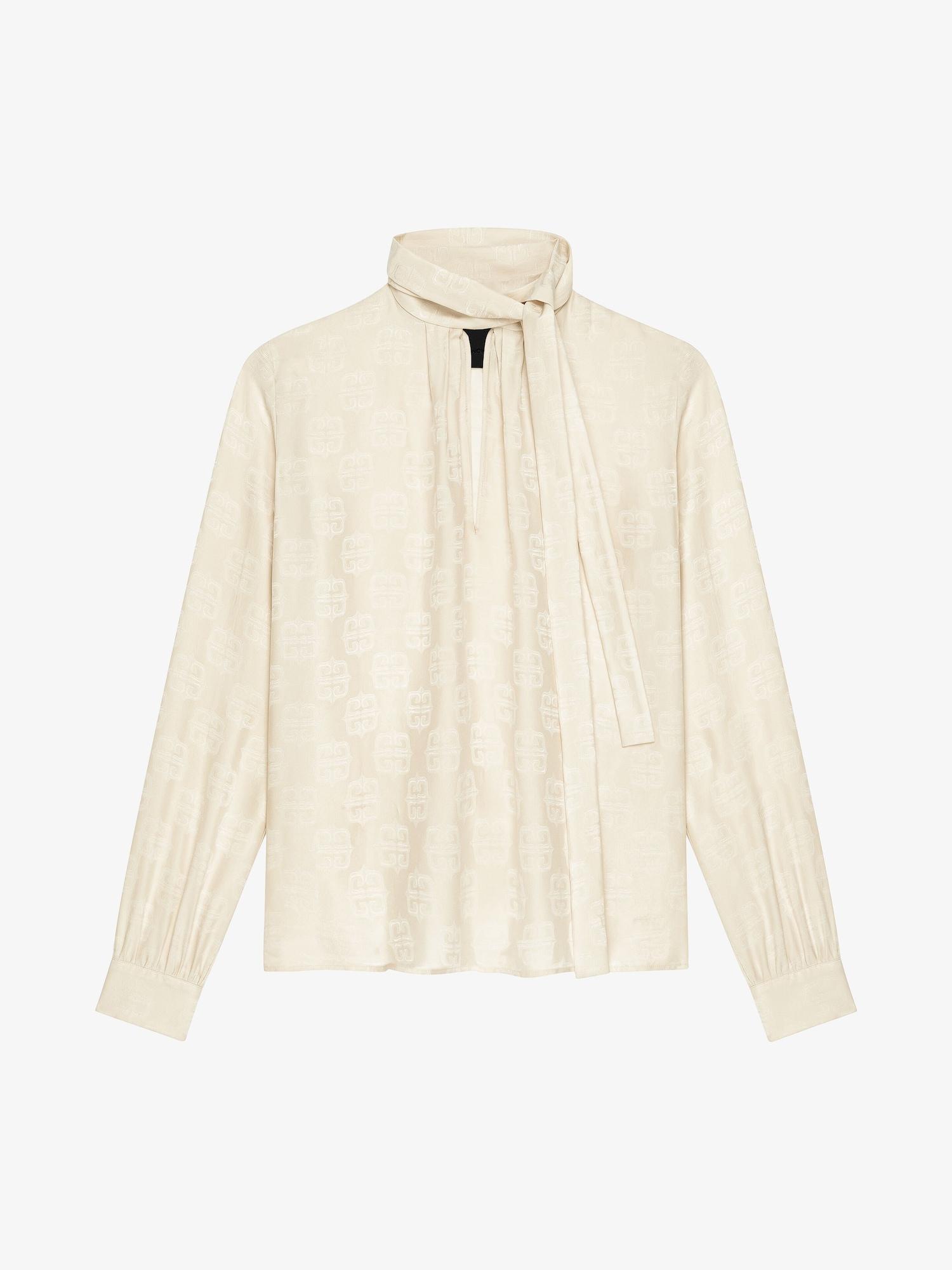 Blouse in 4G Liquid jacquard with lavallière Product Image