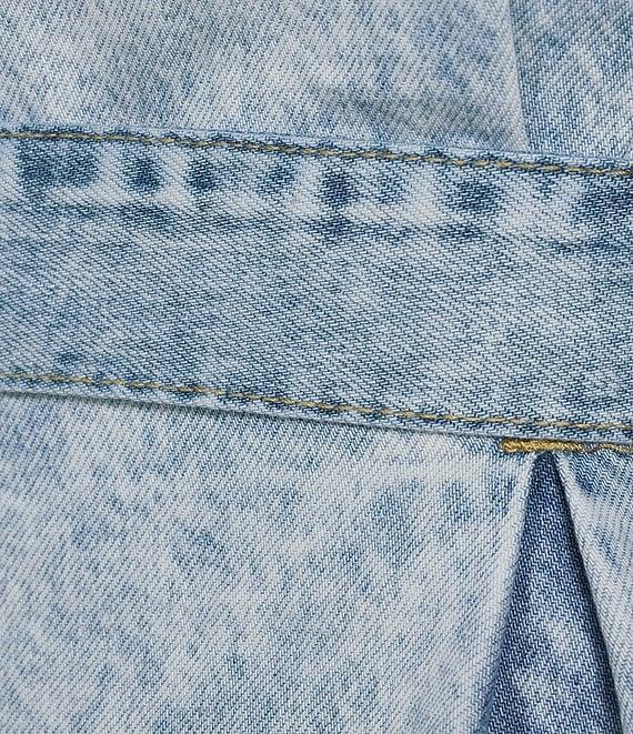 Signature 8 Strapless Belted Denim Top Product Image