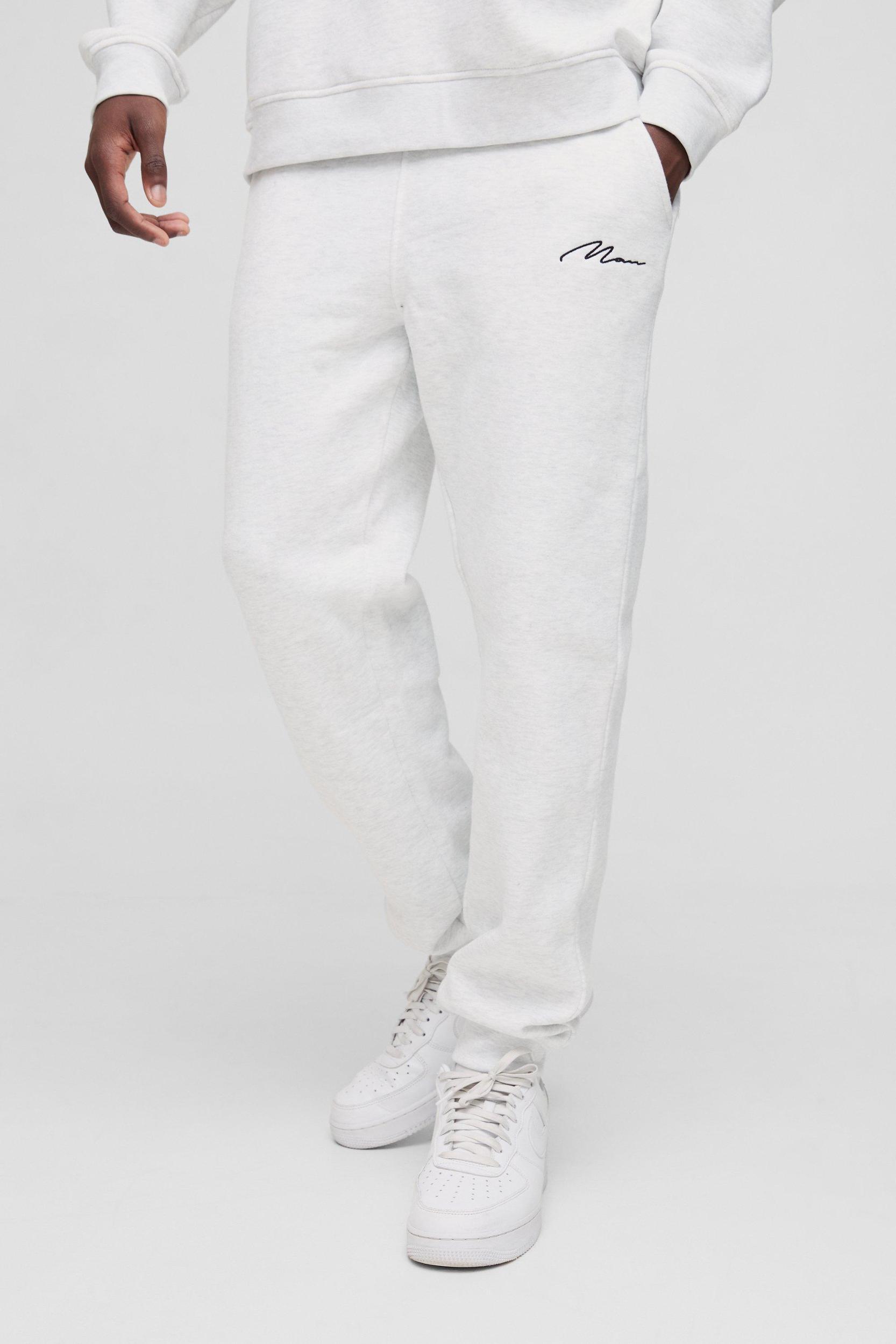 Mens Black 330GSM Man Signature Regular Fit Jogger, Black Product Image