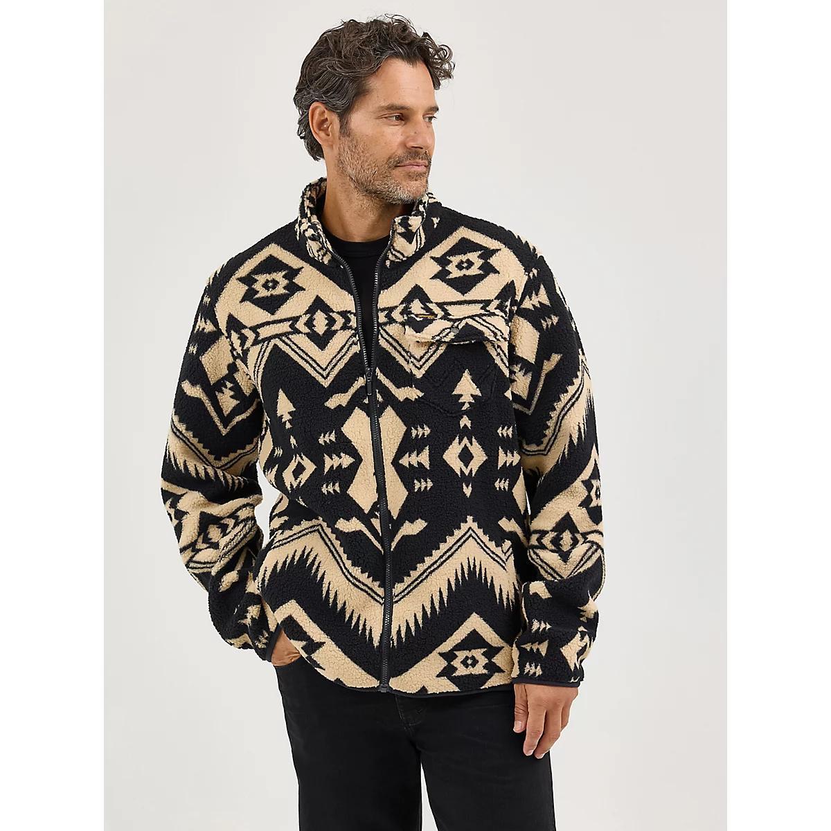 Men's Lightweight Full Zip Sherpa Jacket | Men's JACKETS & OUTERWEAR | Wrangler® Product Image