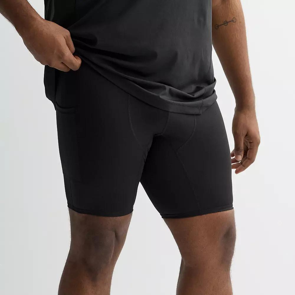 Big & Tall Tek Gear® Base Layer Shorts, Men's, Size: Medium Tall, Mineral Black Product Image