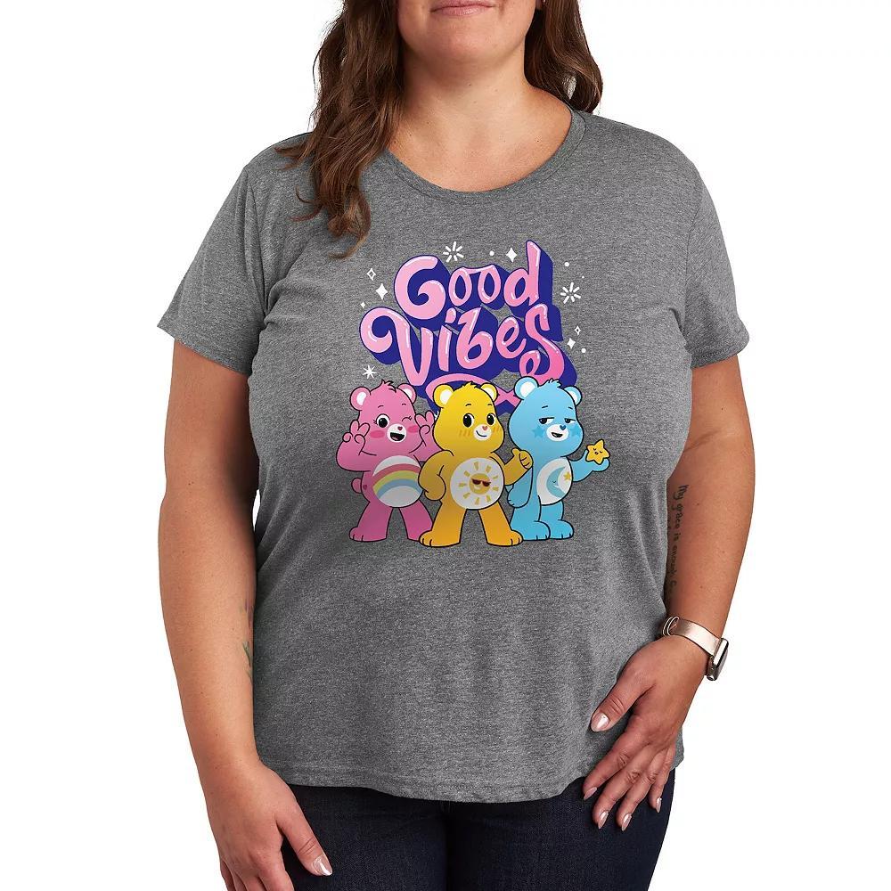 Plus Care Bears Vibes Graphic Tee, Womens Grey Gray Product Image