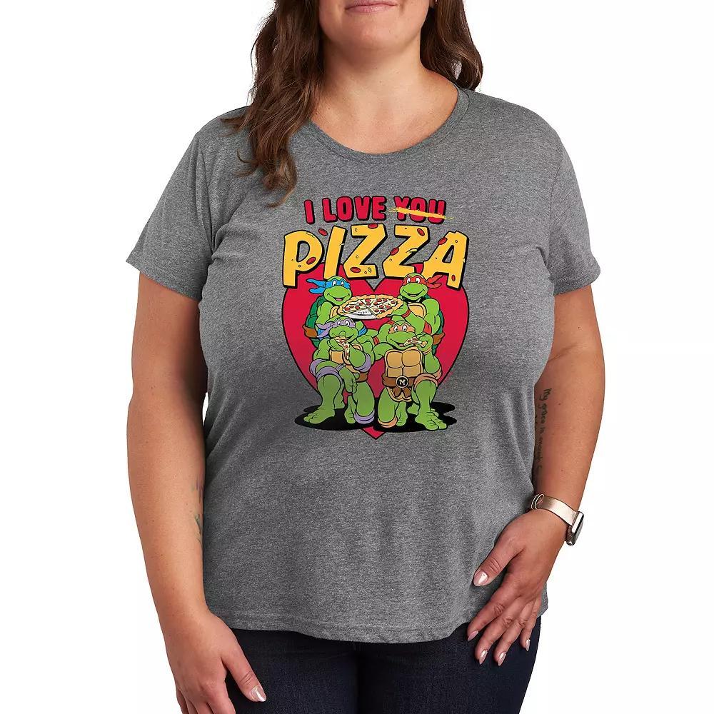 Plus Size Teenage Mutant Ninja Turtles I Love You Pizza Graphic Tee, Womens Product Image