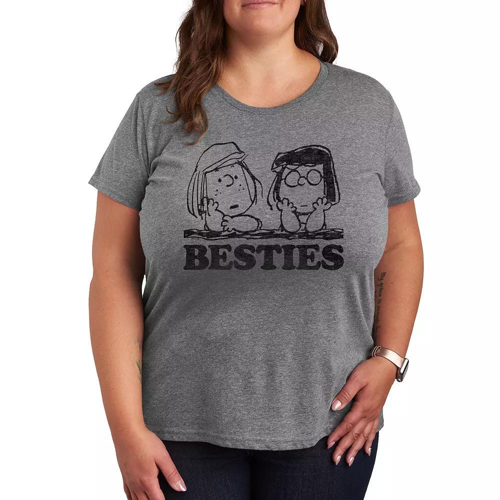 Plus Peanuts Patty & Marcie Besties Graphic Tee, Womens Product Image