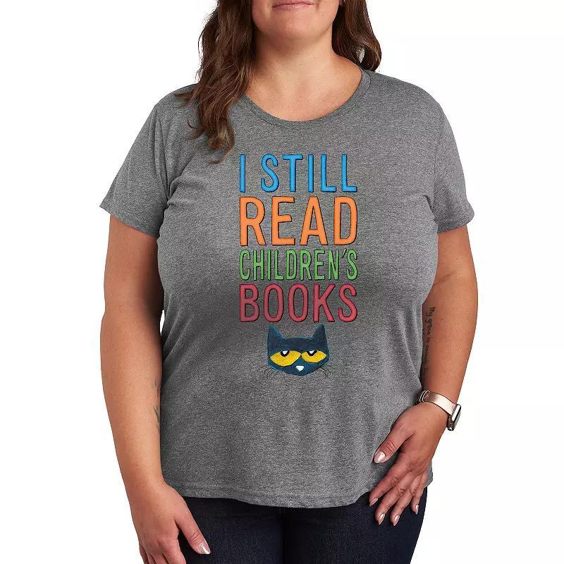 Plus Sesame Street Big Bird Block Graphic Tee, Womens Grey Gray Product Image