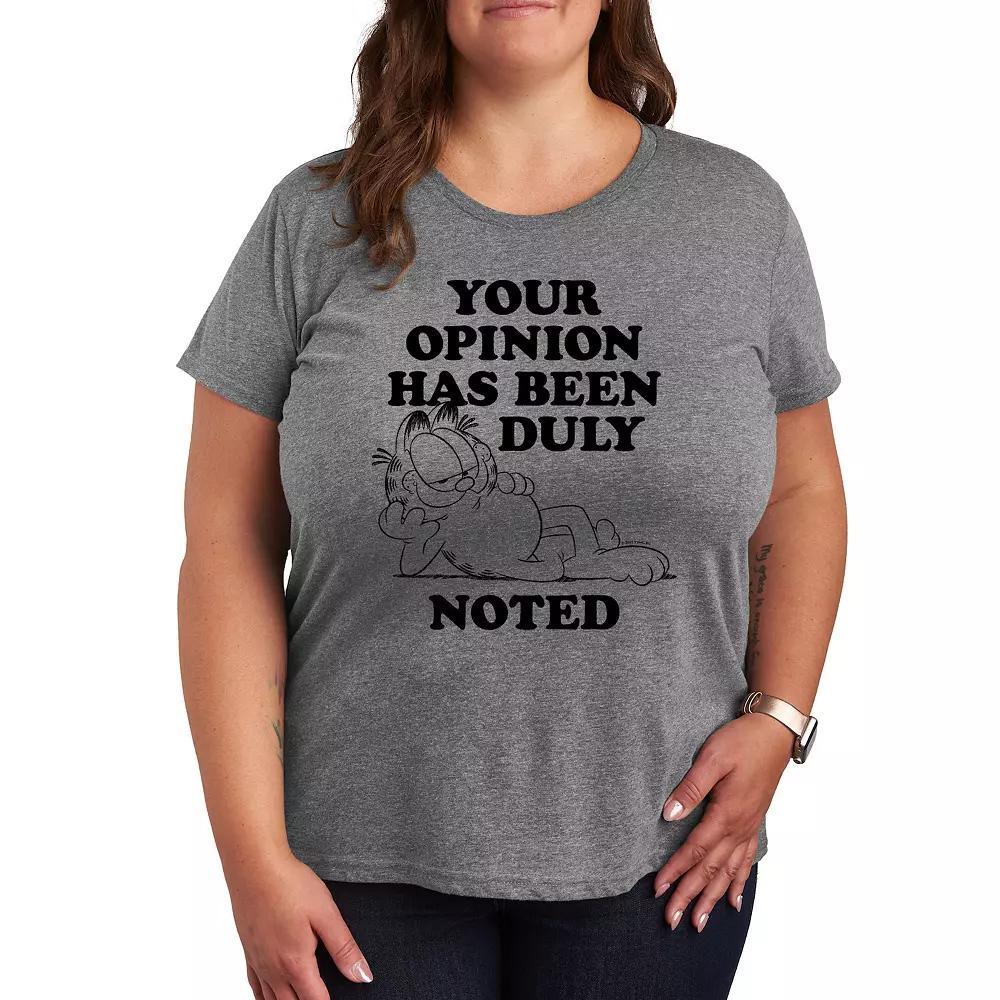 Plus Garfield Duly Noted Graphic Tee, Womens Product Image