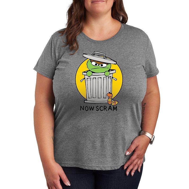 Disneys Alice in Wonderland Cheshire Cat Plus Little Weird Graphic Tee, Womens Grey Gray Product Image