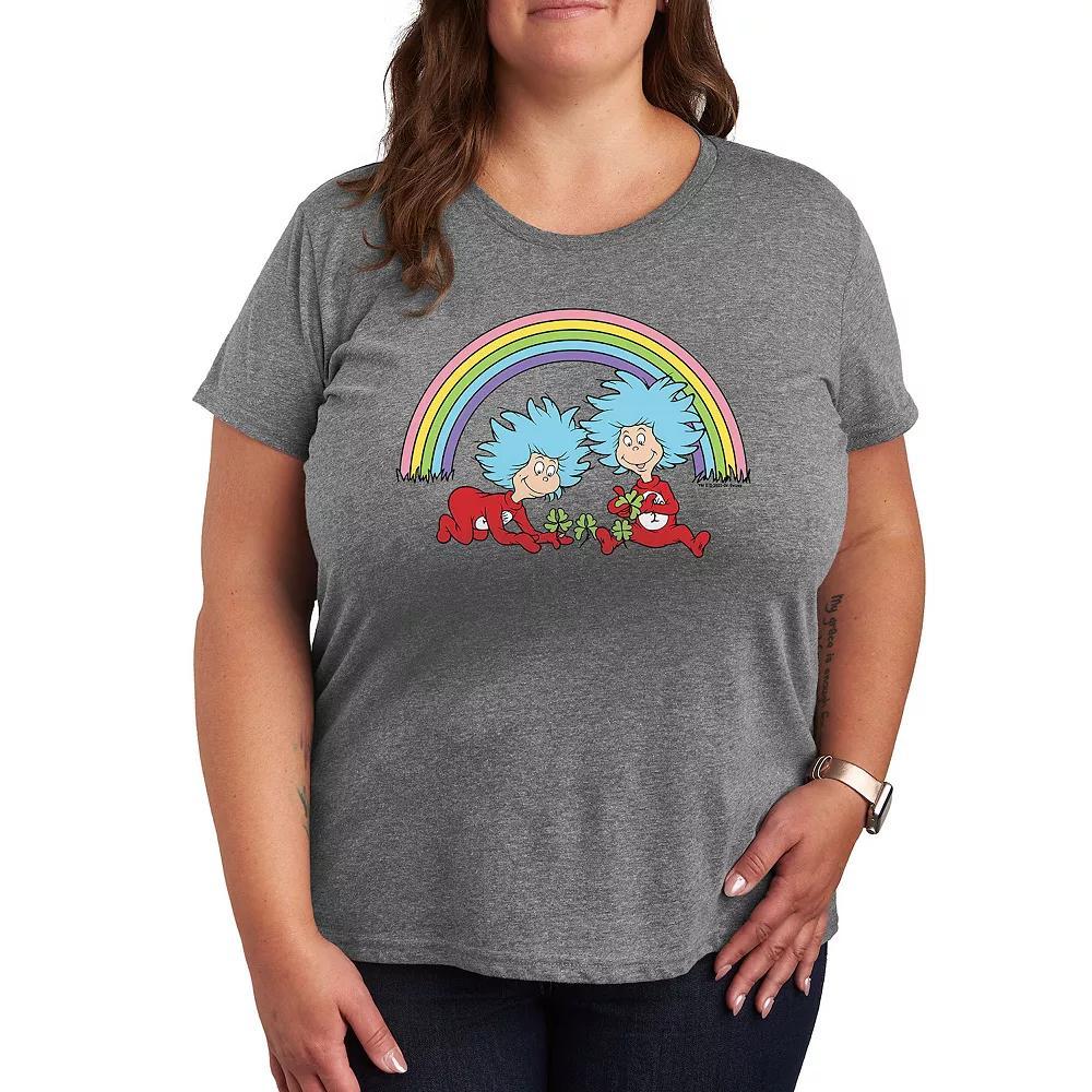 Plus Book Garden Graphic Tee, Womens Grey Juniper Product Image