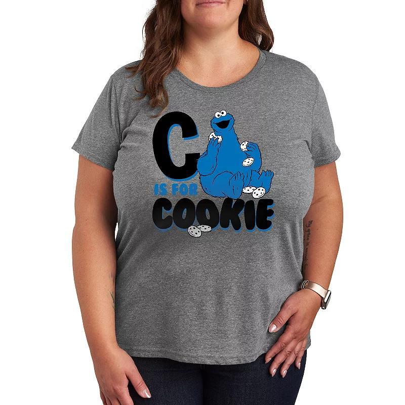 Plus Sesame Street C Is For Cookie Graphic Tee, Womens Product Image