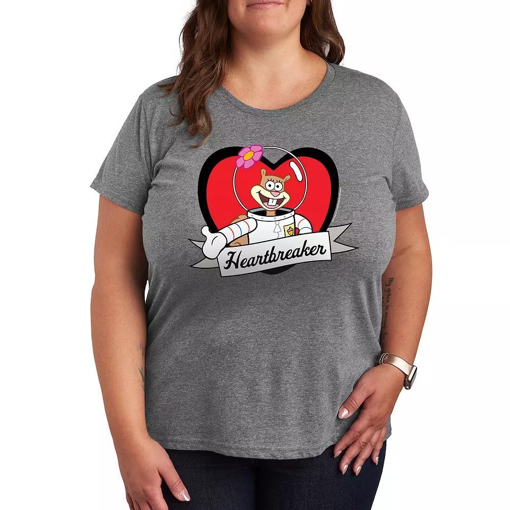Plus Coca-Cola Coke Pattern Logo Graphic Tee, Womens Grey Gray Product Image