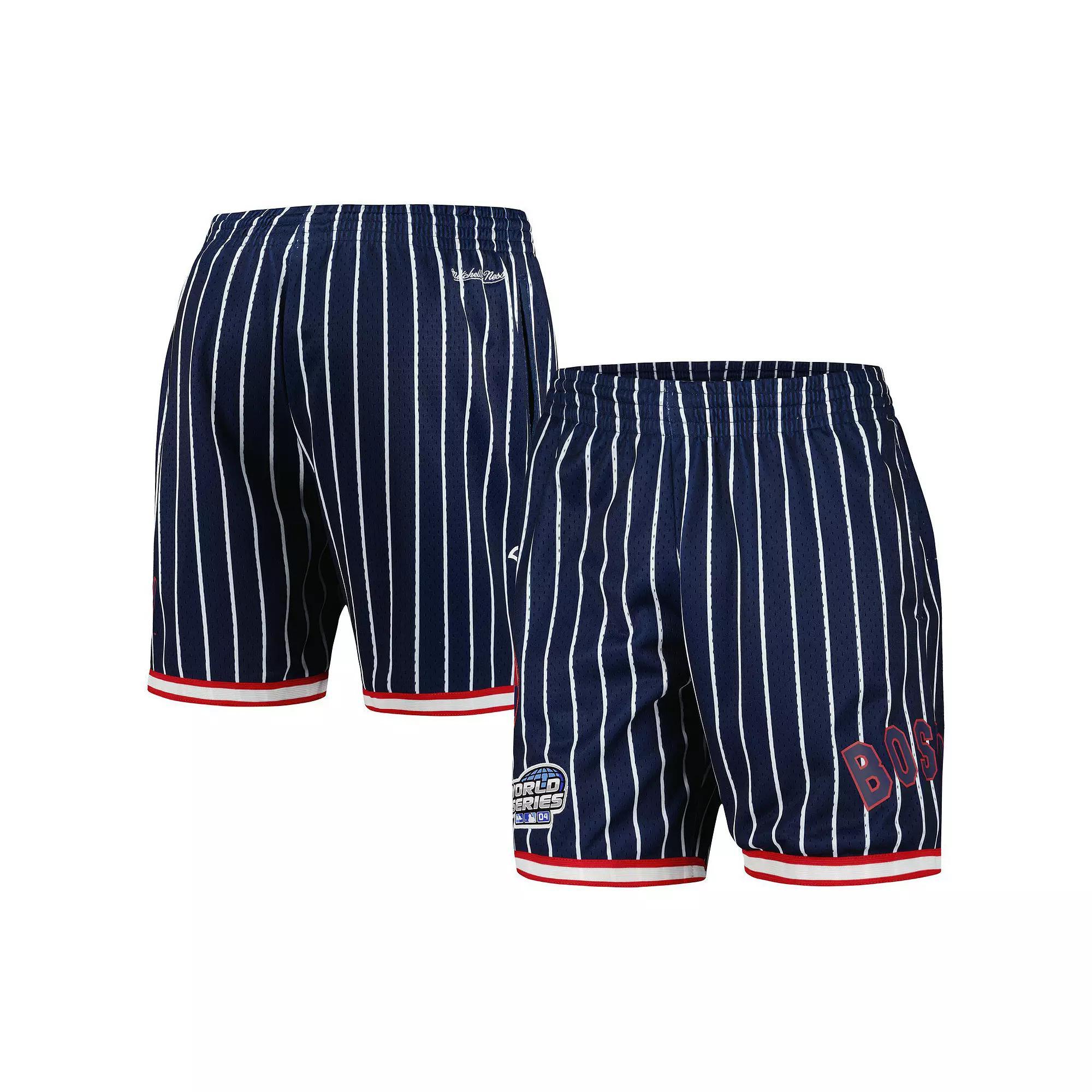 Men's Mitchell & Ness Navy Boston Red Sox Cooperstown Collection 2004 World Series City Collection Mesh Shorts, Size: 4XL, Blue Product Image