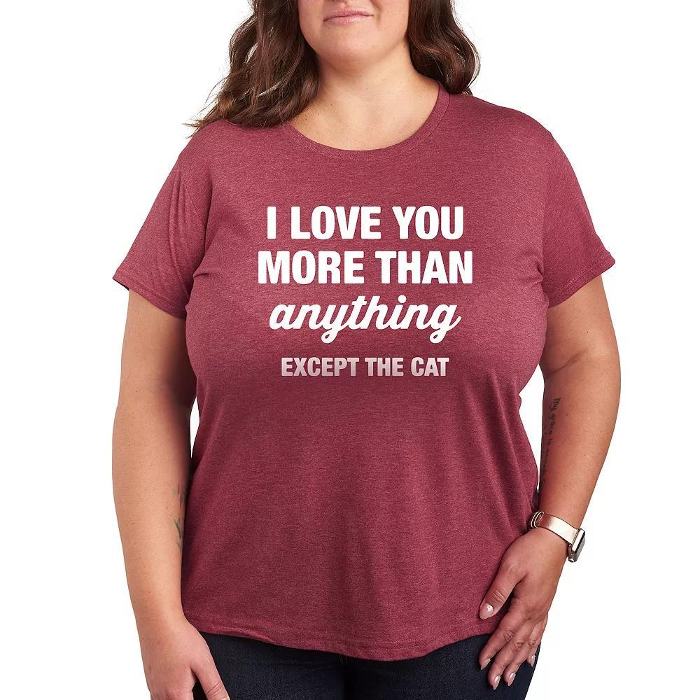 Plus Underestimate Me Graphic Tee, Womens Heather Grey Product Image