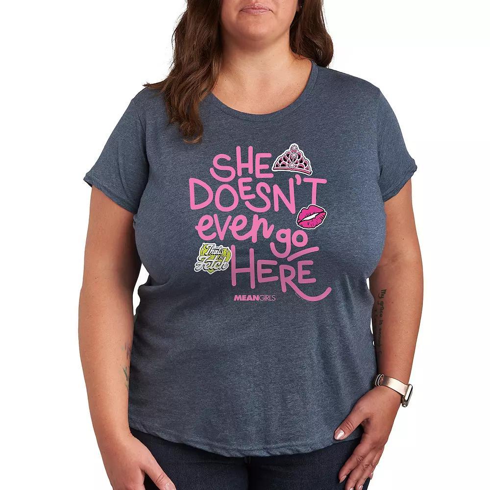 Plus Sleep All Day Nurse All Night Graphic Tee, Womens Grey Blue Product Image