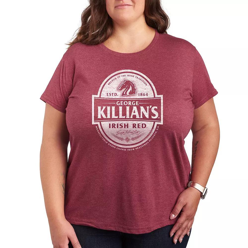 Plus Sesame Street Woke Up Grouchy Graphic Tee, Womens Heather Grey Product Image