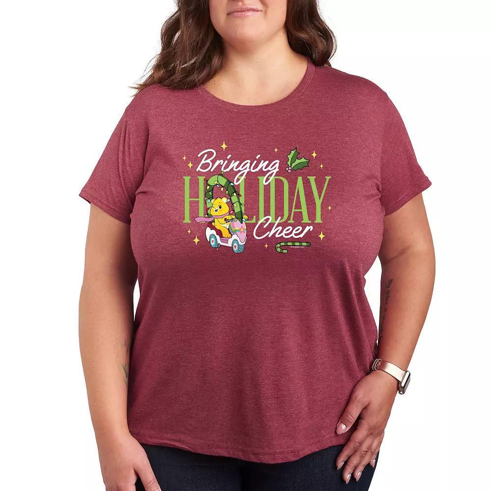 Plus Heart Trees Graphic Tee, Womens Grey Blue Product Image