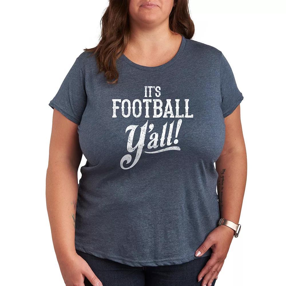 Plus The Lake Is Calling Graphic Tee, Womens Grey Blue Product Image