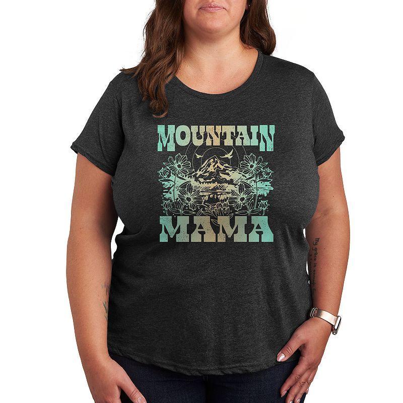 Plus Size MTV Leopard Print Logo Tee, Womens Grey Gray Product Image