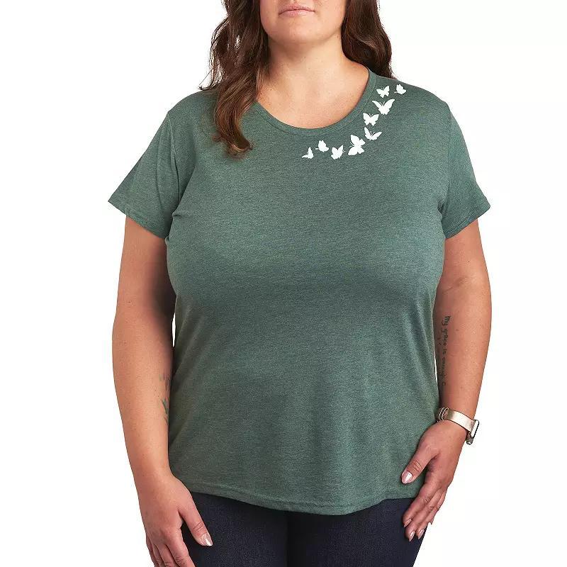 Plus Butterflies, Womens Grey Green Product Image