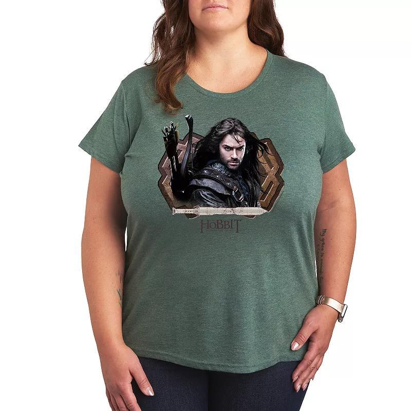 Plus The Hobbit Kili The Hobbit Graphic Tee, Womens Grey Gray Product Image