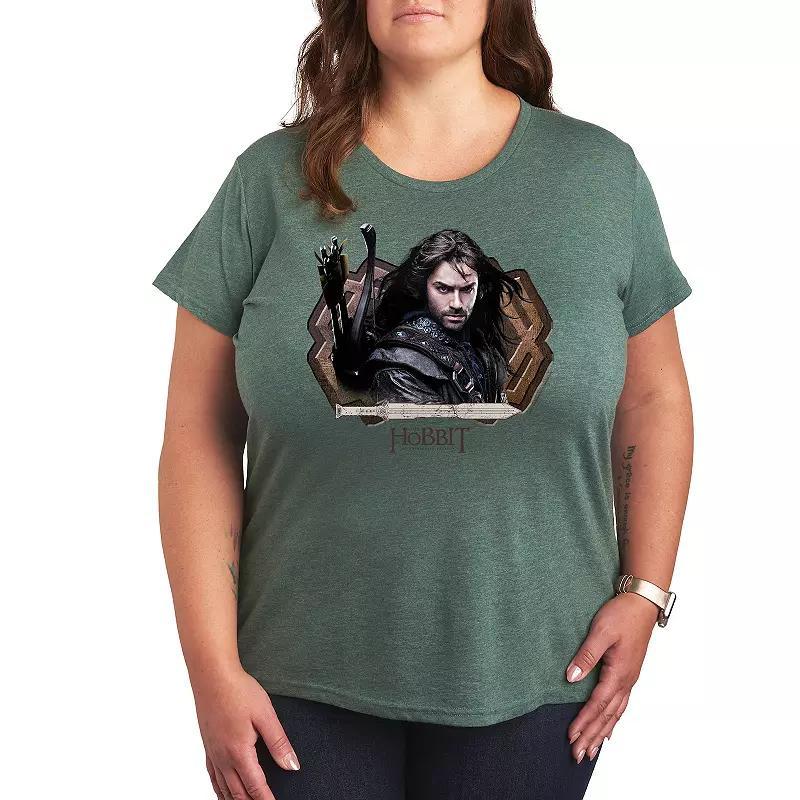 Plus The Hobbit Kili The Hobbit Graphic Tee, Womens Grey Gray Product Image