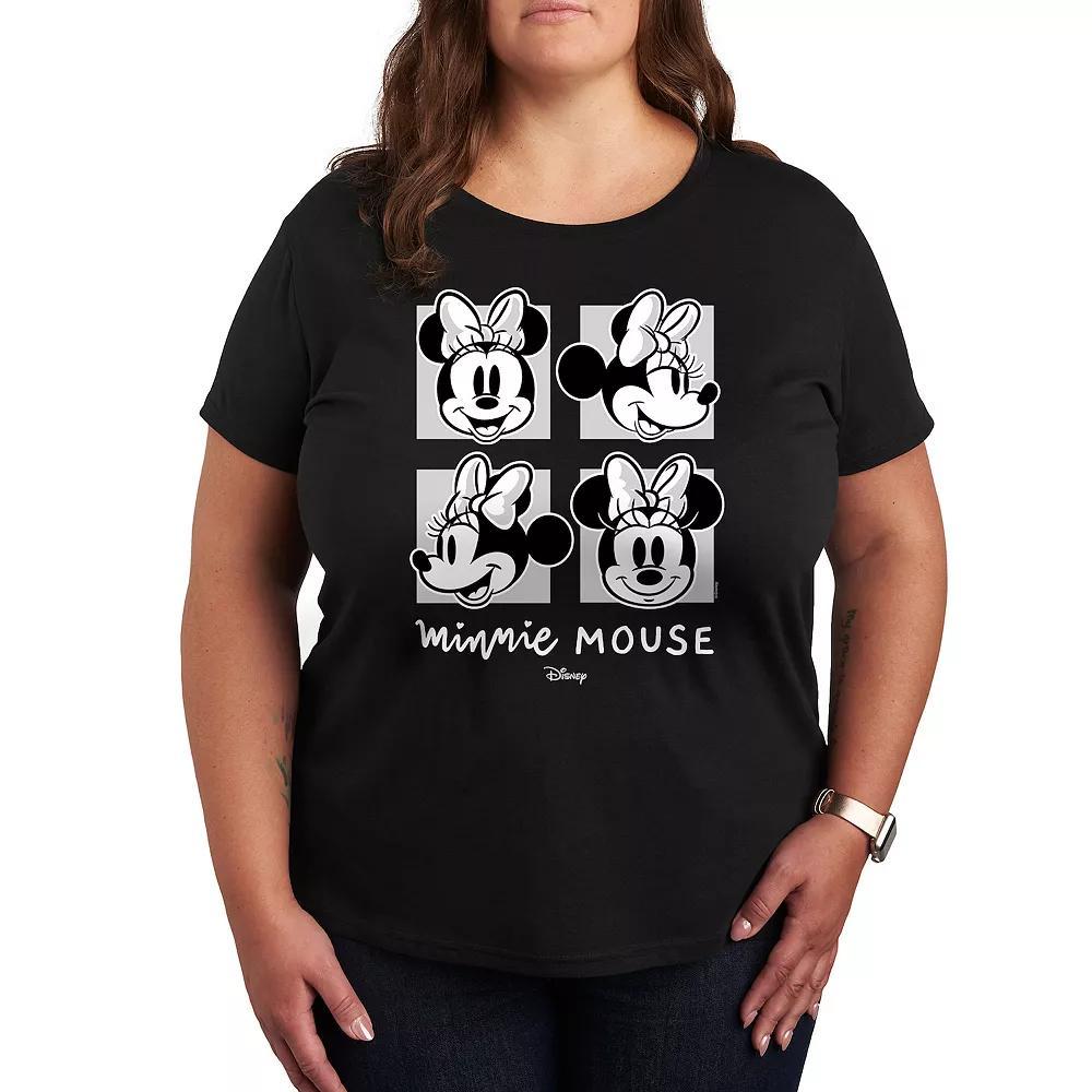Disneys Minnie Mouse Plus Grid Graphic Tee, Womens Product Image