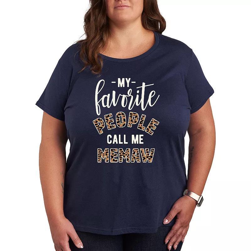 Plus Favorite People Memaw Graphic Tee, Womens Heather Grey Product Image