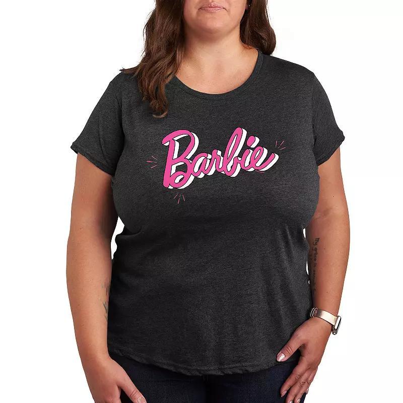 Plus Love Heart Graphic Tee, Women's, Size: 1XL, Heather Grey Product Image