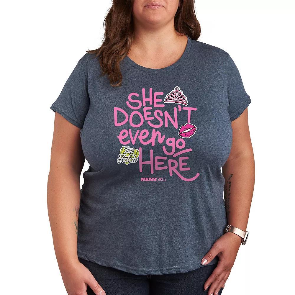 Plus Sleep All Day Nurse All Night Graphic Tee, Womens Grey Blue Product Image