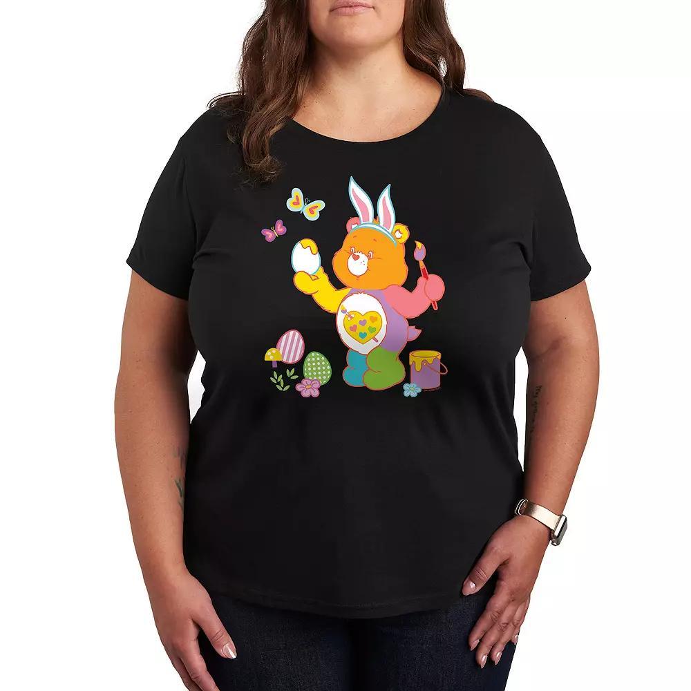 Plus Care Bears Painting Easter Eggs Graphic Tee, Womens Product Image