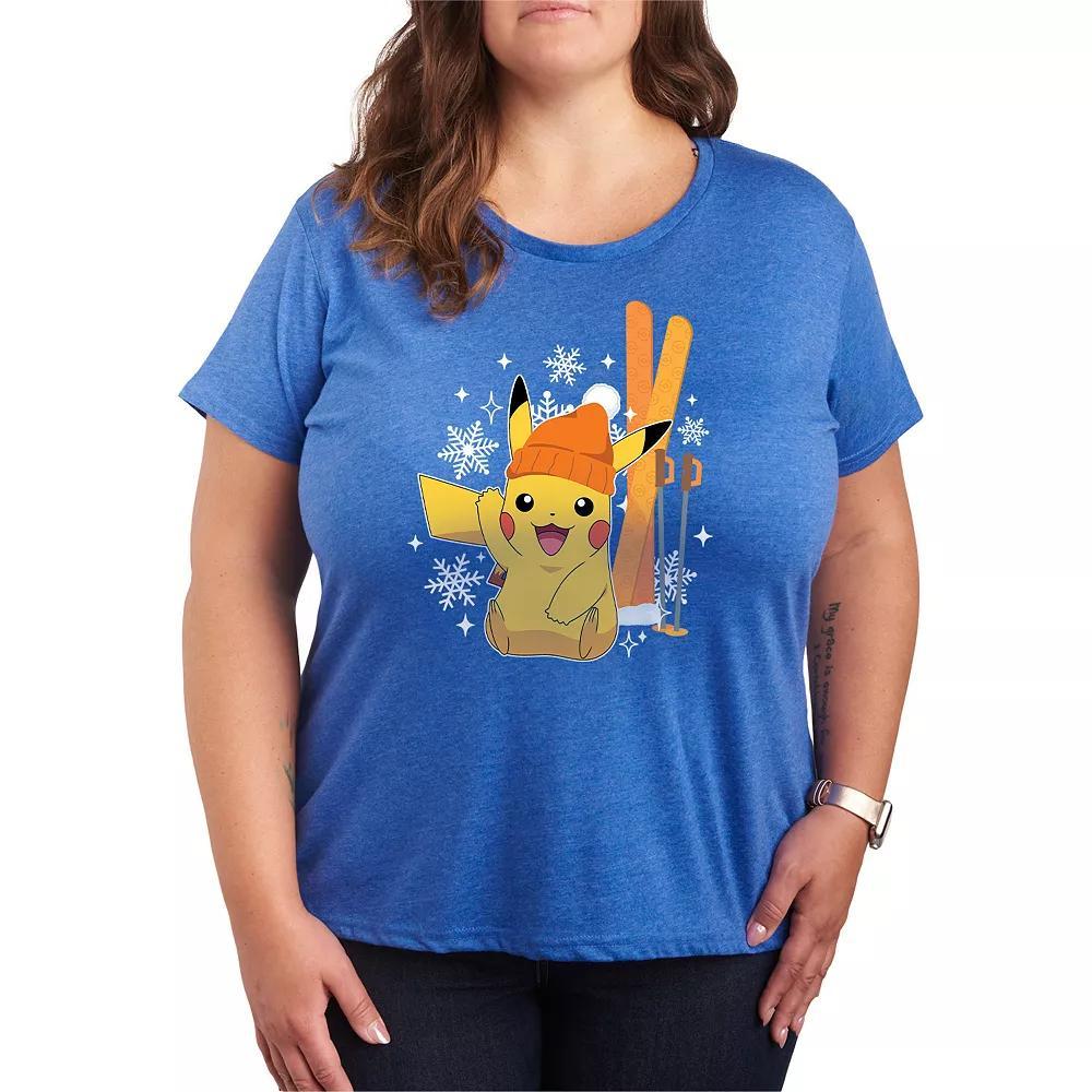Plus Wild And Free Butterfly Graphic Tee, Womens Heather Grey Product Image