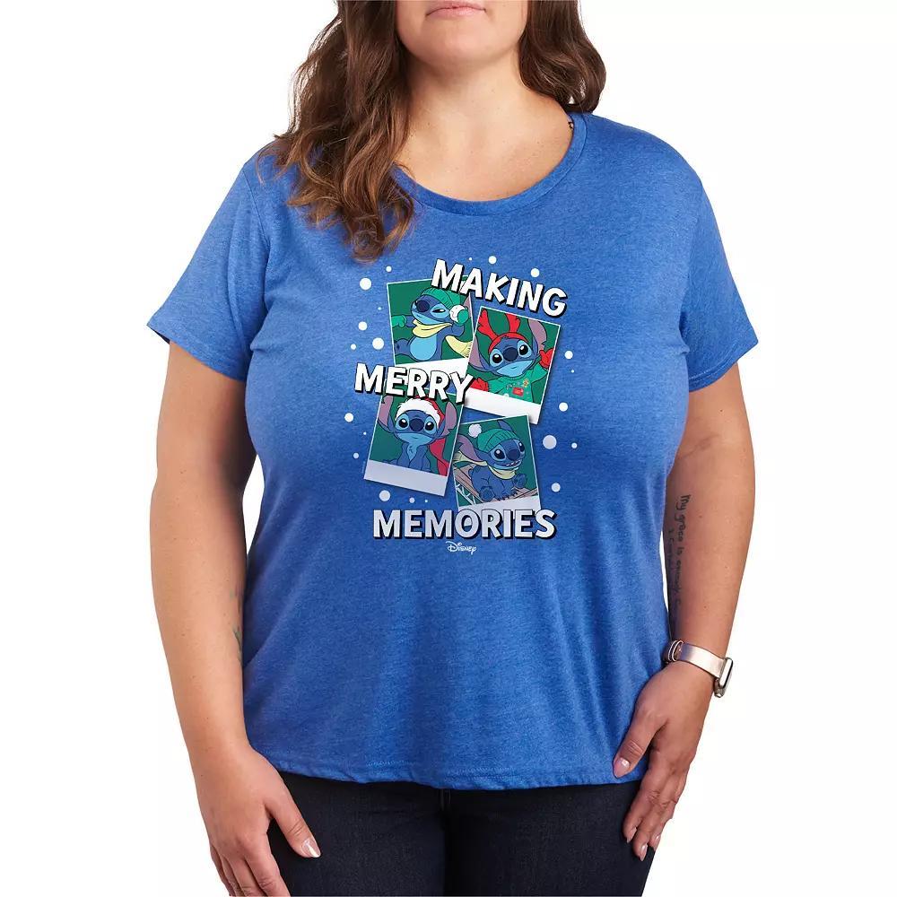 Plus Size Dr. Seuss Old Grinchy Claus Graphic Tee, Womens Grey Royal Blue Product Image