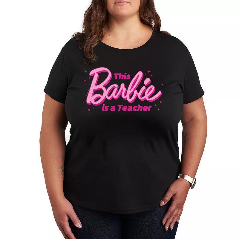 Plus Barbie Pink Is Power Graphic Tee, Womens Product Image