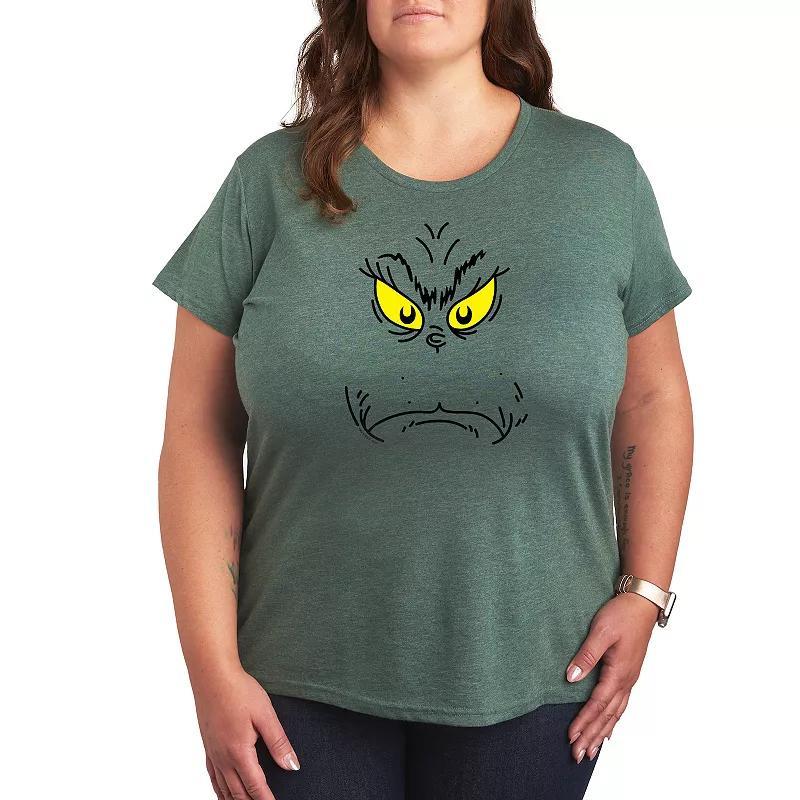 Plus Floral Bundles Graphic Tee, Womens Grey Green Product Image