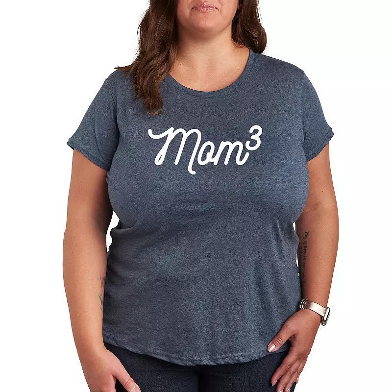 Plus Mom To The 3rd Power Graphic Tee, Womens Product Image