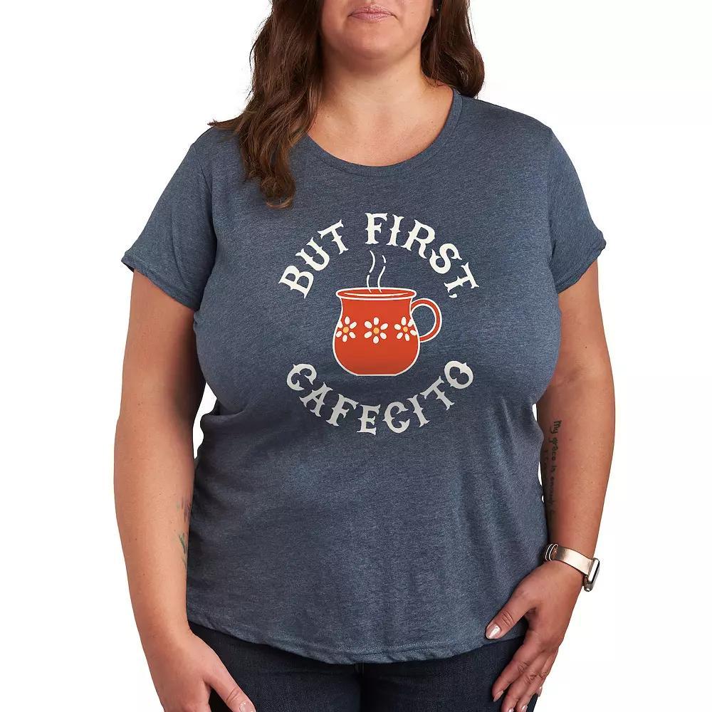 Plus The Lake Is Calling Graphic Tee, Womens Grey Blue Product Image